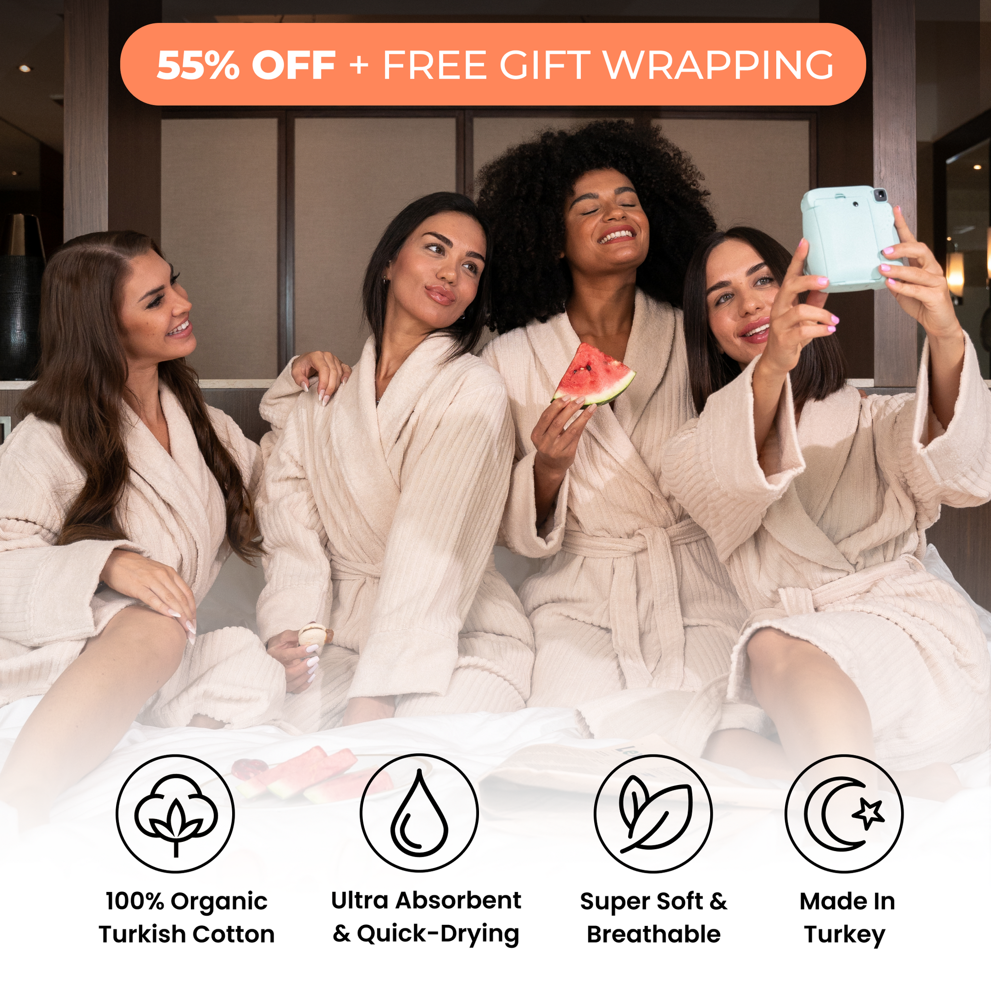 Organic Turkish Cotton Robe